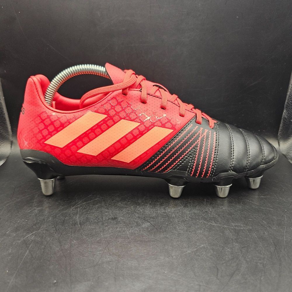 Adidas Kakari X-Kevlar 2 SG Black Red Sz 8 Football Soccer Rugby Cleat EF3397 - Picture 8 of 13